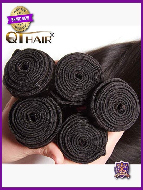 3 Bundles 100% Virgin Unprocessed Straight Human Hair Extensions 20 22 24 Inch main image 6